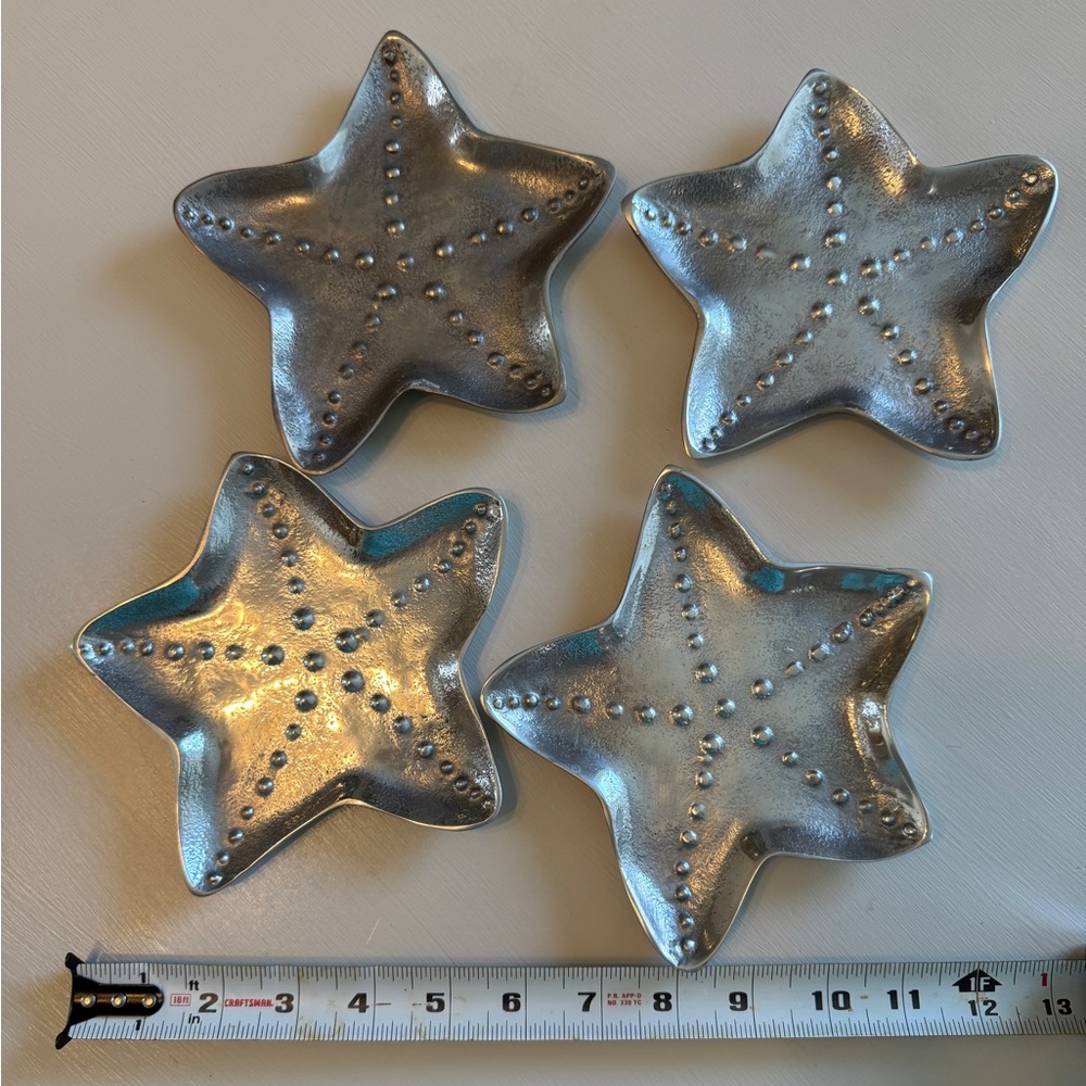 Aluminum and Steel Starfish-Shaped Decorative Plates